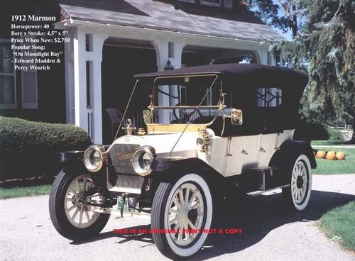1912 marmon hard to find classic car print