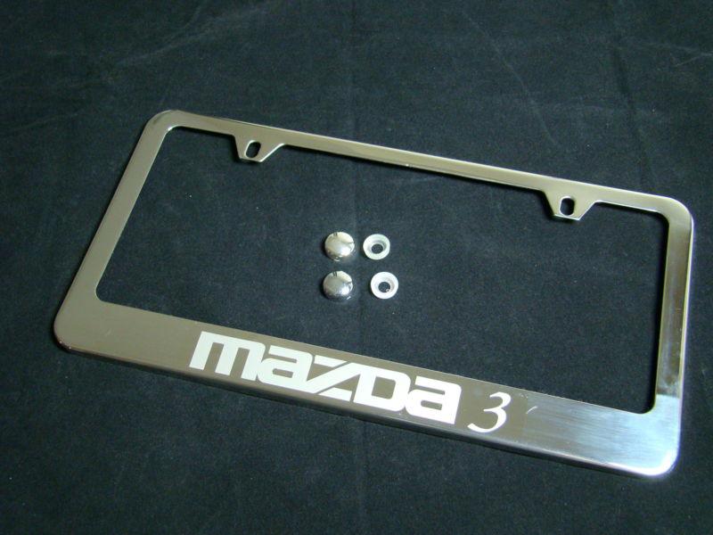 Mazda 3  license plate frame stainless steel chrome