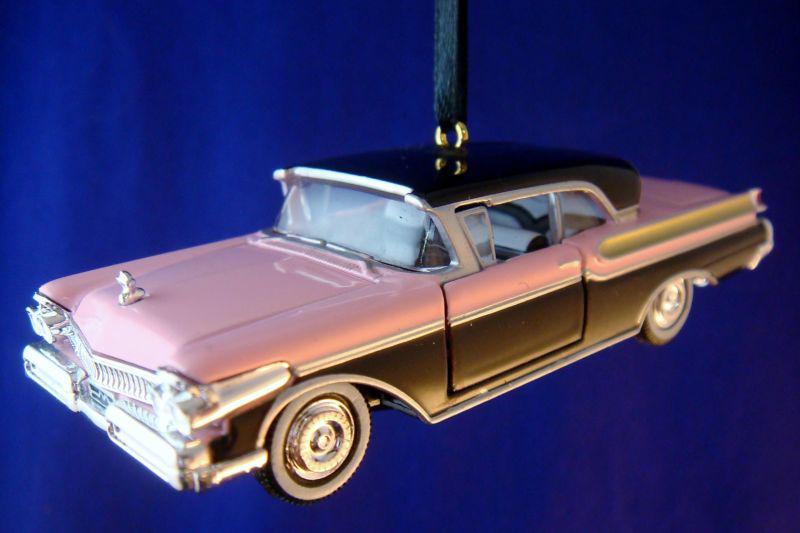 1957 '57 mercury turnpike pink / black christmas tree ornament