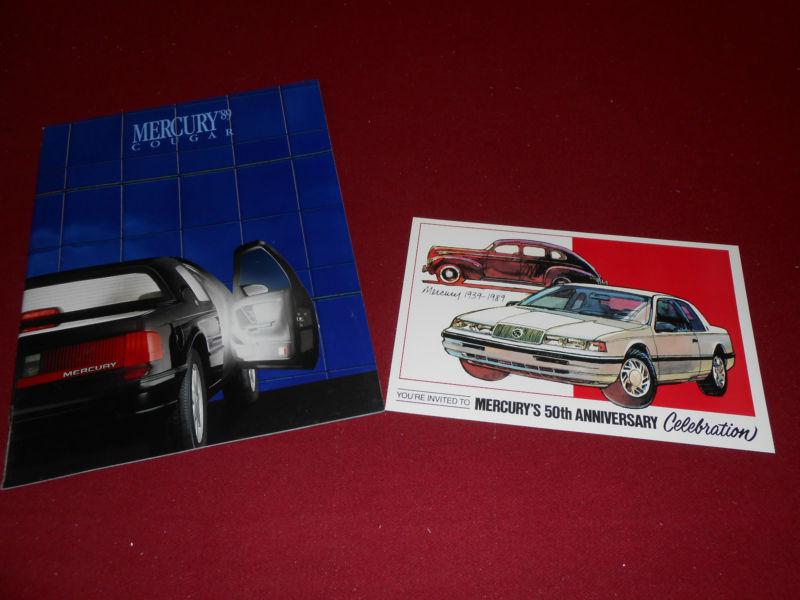 Buy 1989 MERCURY COUGAR BROCHURE / CATALOG + BIG 50th ANNIVERSARY