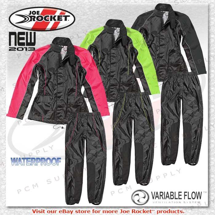 Joe rocket rs-2 two piece women motorcycle street rainsuit