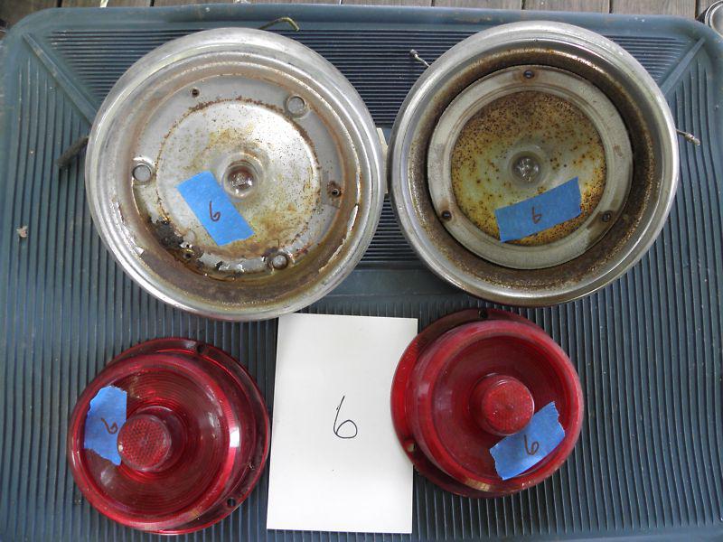 1955 Ford T-Bird Tail Light Assembly -Housing, Lenses, - Pair 6 Thunderbird, US $10.95, image 5