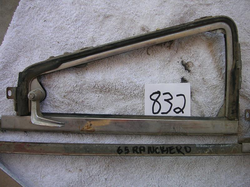 1965 ranchero vent window frames.  hinges are ok.  buttons don't indent correct