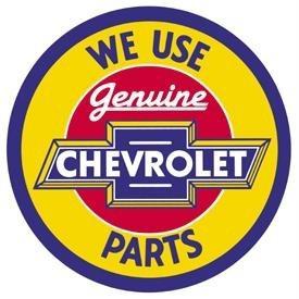 Chevrolet genuine parts sign vintage style tin sign gm hot rod garage art