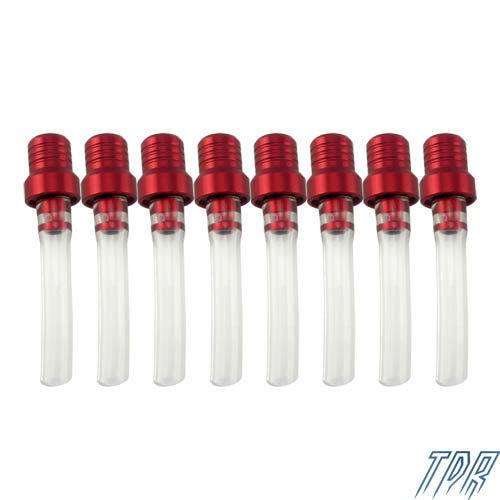 Buy 8pcs Red Gas Cap Vent Breather Hose Crystal Tube 50 90 110 125 140