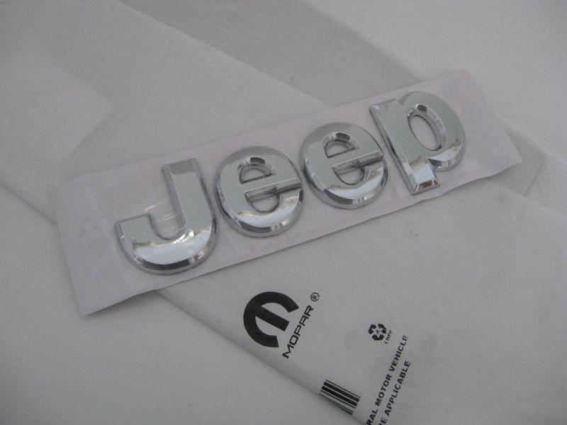 Jeep liberty grand cherokee " jeep " hood / gate letters emblem badge new