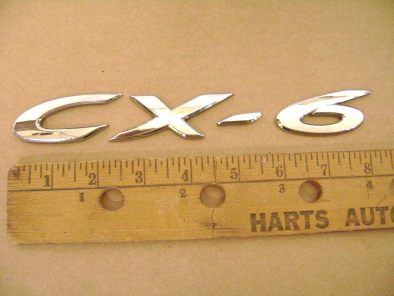 Cx-6 chrome plastic letter emblem mazda c x 6