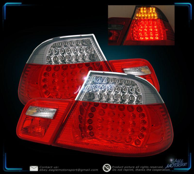 Buy 20002003 BMW E46 3 Series Convertible LED Red Clear Tail Lights