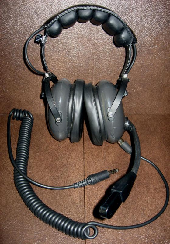 Avcomm 747 pnr aviation pilot headset m65 microphone single cable helicopter 