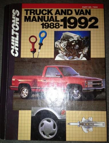 Chilton's truck and van manual 1988-1992 jeep gm ford toyota more