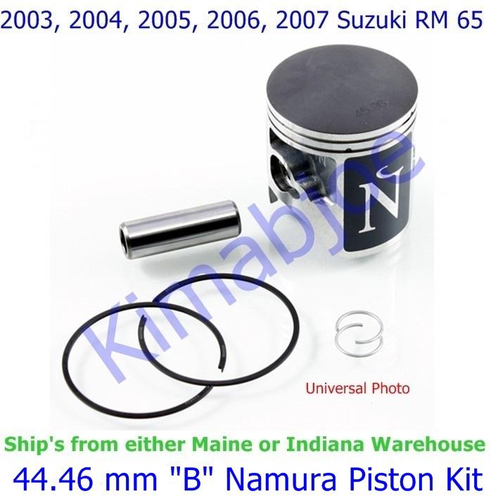2003 2004 2005 2006 2007 suzuki rm 65 namura 44.46 mm "b" namura piston kit