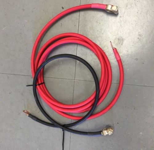 Battery relocation cable kit 2 awg 16&#039; red 4&#039;  black w/ top post term &amp; 3/8&#034; lug