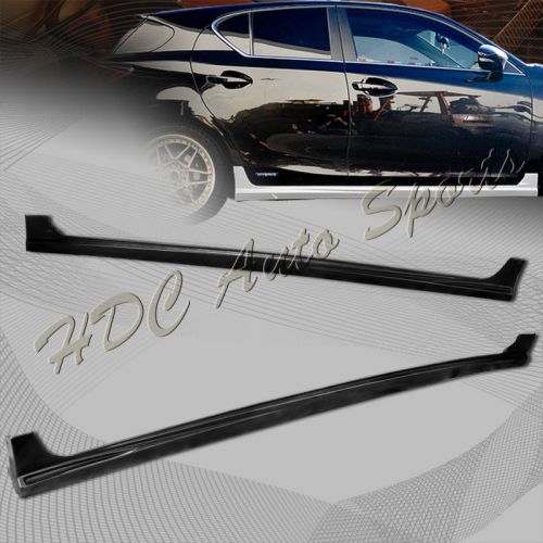 For 2011-2013 lexus ct200h jdm tom style black polyurethane side skirt body kit