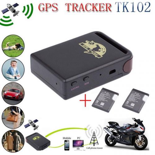 Tk102 realtime gps tracker car vehicle spy personal tracking device+2 battery