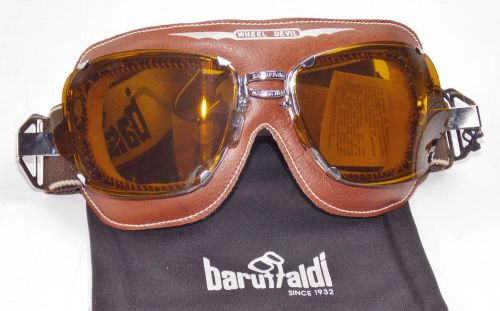 New baruffaldi super competition goggle brown retro mg bmw mercedes mille miglia