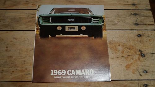 1969 chevy chevrolet camaro original sales brochure. canadian printing. nm