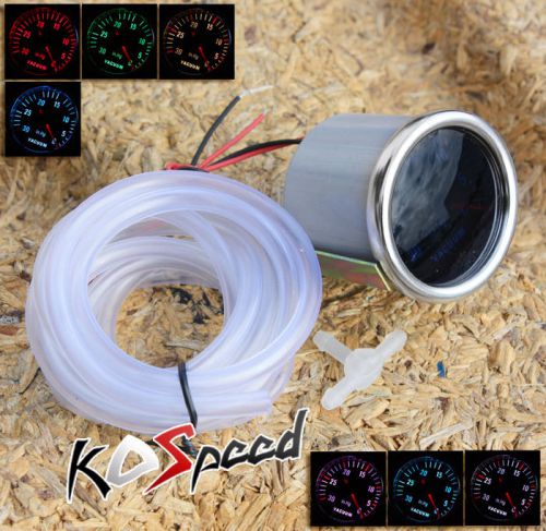 Universal 7 color 2&#034;/52mm vacuum ratio led display gauge/meter smoke/tint lens