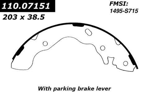 Centric 111.07151 brake pad or shoe, rear-new brake shoe-preferred
