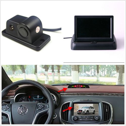 Foldable color 4.3" lcd display monitor+car suv radar backup night vision camera