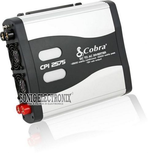 New! cobra cpi 2575 5000w max 12v dc to 120vac power inverter with usb output