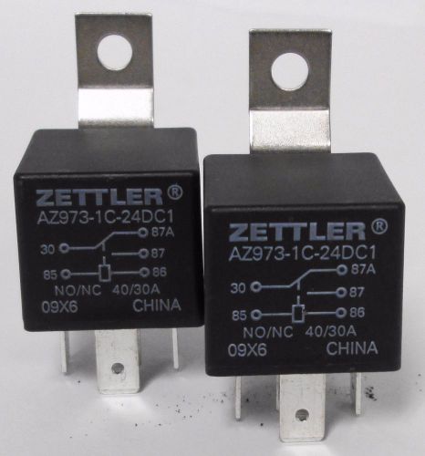 (2) zettler az973-1c-24dc1 electromechanical automotive relays