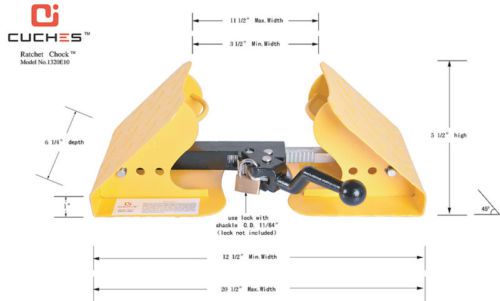 Tandem Axle Wheel Chock / 12 ½"--20 ½" / 1pc, image 2