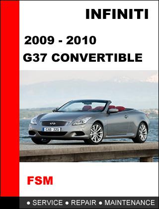 Infiniti g37 convertible 2009 - 2010 factory repair manual access in 24  hr