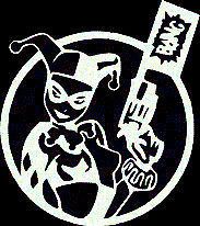 Harley quinn batman bang white vinyl car/laptop/window/wall decal-9k-0nvb-cnrw