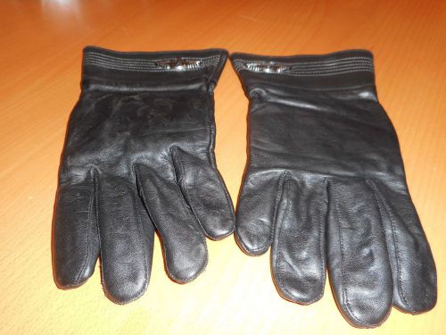 Harley-davidson® men's  100th anniversary black leather gauntlet gloves m mint