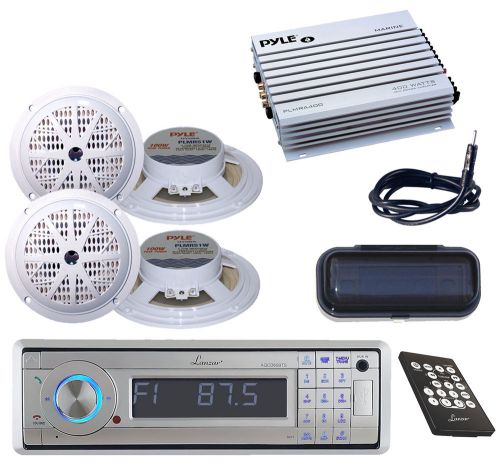 New boat yacht cd mp3 usb sd am/fm radio with antenna 4 speakers,400w amp+ cover