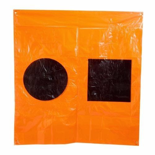 2x orange / black 36&#034; x 36&#034; boat sos distress flag