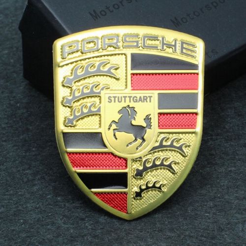 1pcs motor sport car auto body trunk lid sticker badge emblems decal for porsche