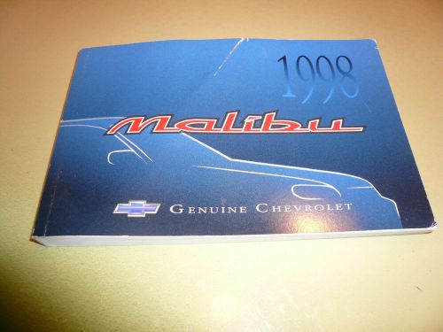 1998 chevrolet malibu owner&#039;s manual vintage - glove box