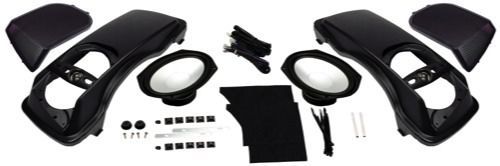 Hogtunes 6x9" complete saddlebag lid speaker kit harley-davidson touring 98-13