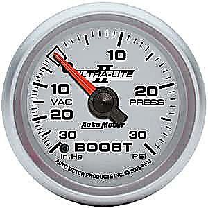 Auto meter 4903 ultra-lite ii series gauge 2-1/16&#034; boost/vacuum mechanical