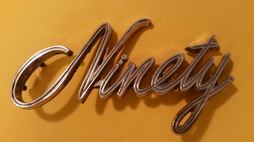 Vintage 1968 68 gm oldsmobile olds 98 ninety trunk lid emblem script 7763328