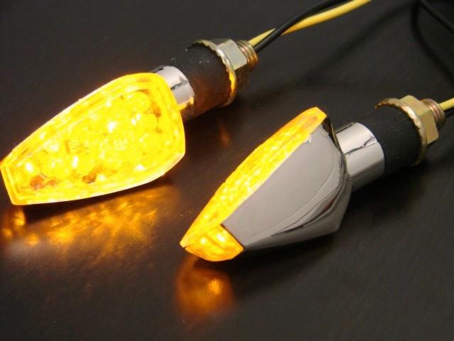 2~led chrome turn signals for cbr gsx-r ninja zx6r r1 r6 motorcycle sport bike