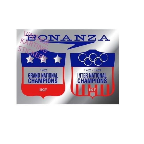 Vintage go kart, bonanza, floor pan, sticker, decal, reproduction