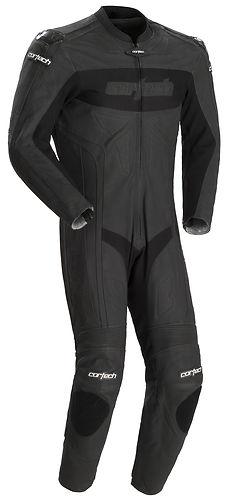 New cortech laitago-rr one-piece leather race suit, flat black, med/md