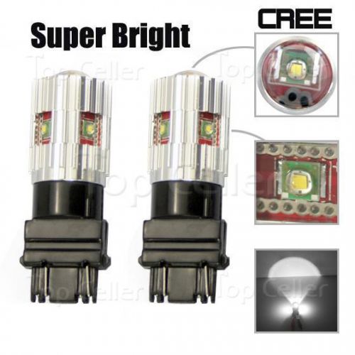 2pcs cree 3057 3157 t25 xenon white led bulb 25w backup reverse light error free