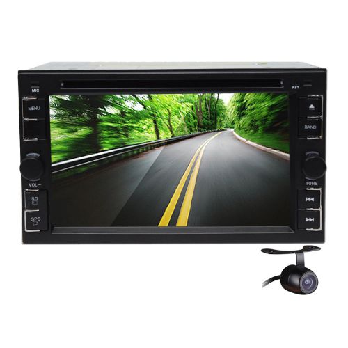 2din 6.2" car stereo dvd cd mp3 player hd in dash bluetooth ipod tv radio+camera
