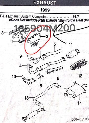 1999 infiniti g20 exhaust heatshield for manifold heat shield exhaust 165904m200