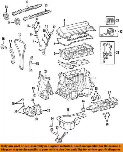 Toyota oem 98-99 corolla-engine valve cover 112010d010