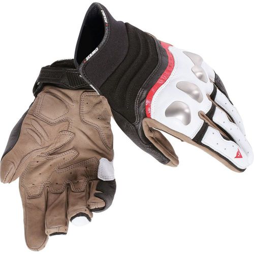 Dainese x-run leather gloves  white/red/black
