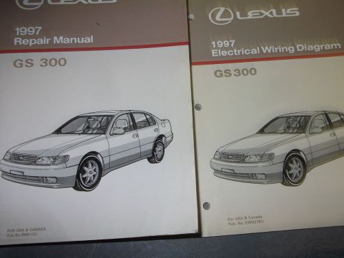1997 lexus gs 300 gs300 service shop repair workshop manual oem dealership  set