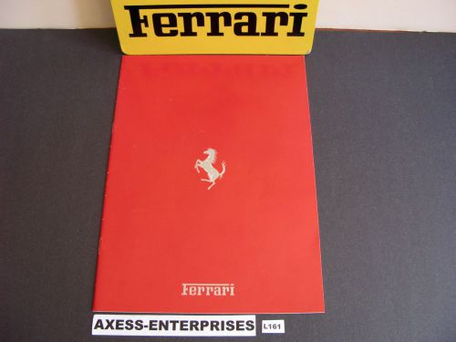1989 ferrari models 348 / testarossa / f40 owners collectors sales brochure l161