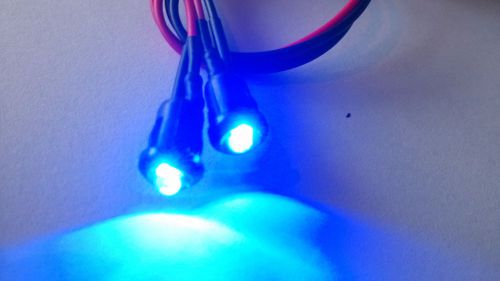 2* 12v 9v blue dummy fake car motorcycle alarm alternate flashing  led light 3mm