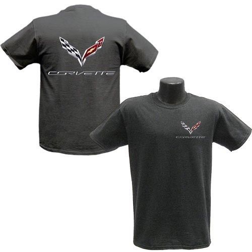 Corvette stingray c7 emblem t-shirt tee heather black in medium