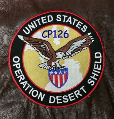 United states operation desert shield round center patch veteran biker