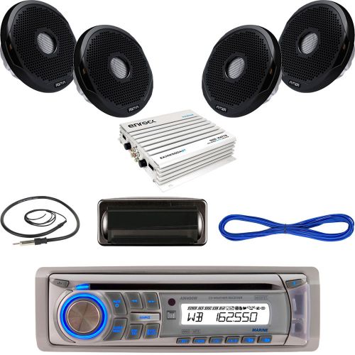 Buy Dual Marine USB CD Bluetooth Radio,Antenna,Housing,6" Speakers